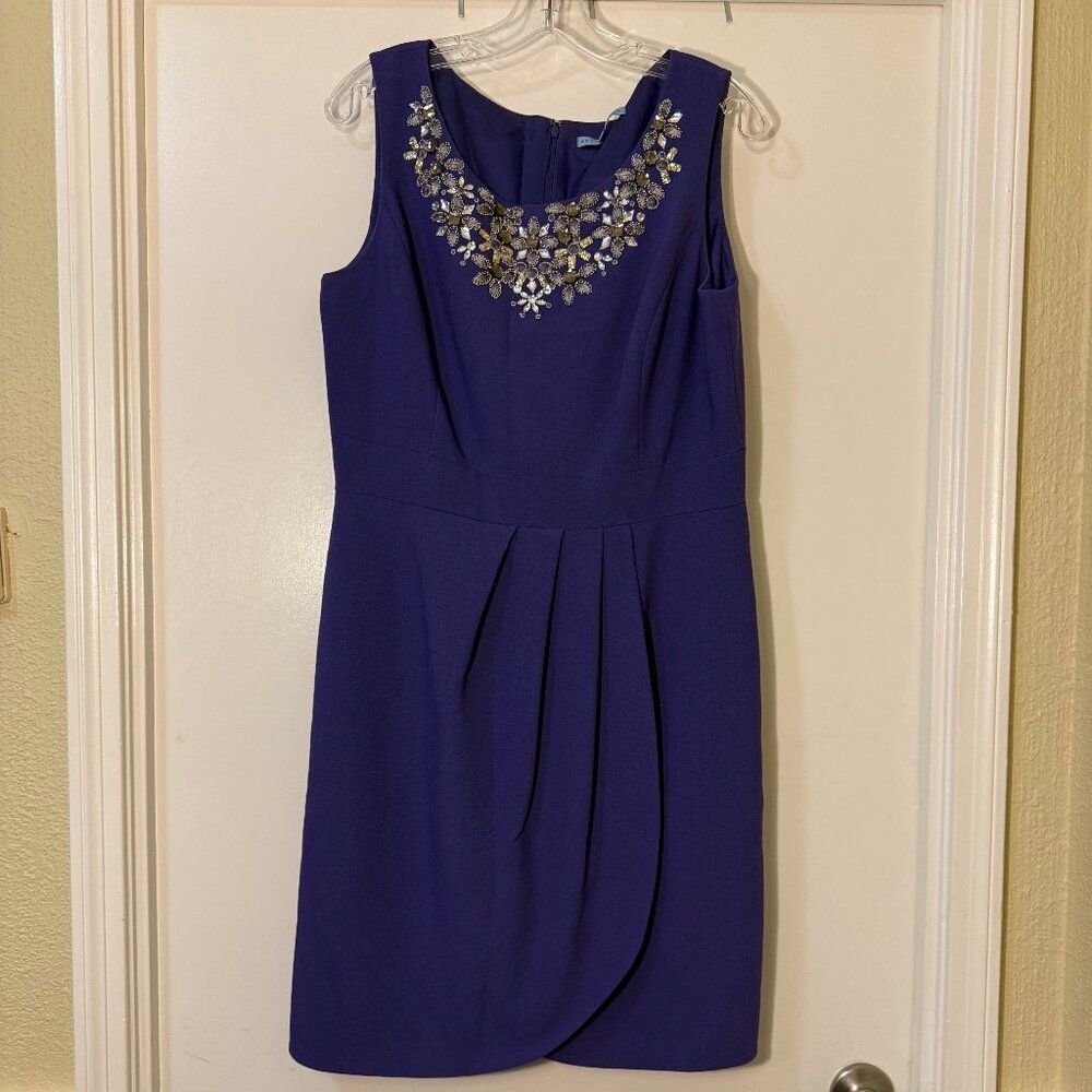 Antonio Melani Embellished Purple Cocktail Dress – Size 12